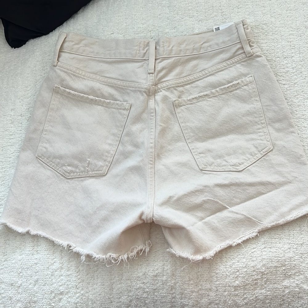 Agolde dee white jean shorts - Picture 4 of 5